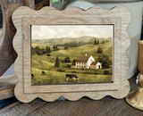 Scallop Country Farmhouse Framed Canvas Art