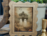 Scallop Mansion Ghosts Framed Canvas Art