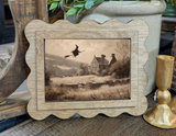 Scallop Flying Witch Framed Canvas Art