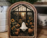 Arch Top Greenhouse Ghost Framed Art