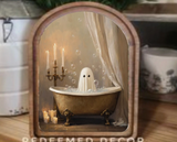 Arch Top Ghost In Tub Framed Art