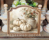 Provincial Cream Pumpkins Framed Art