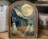 Arch Top Barn Ghosts Framed Art