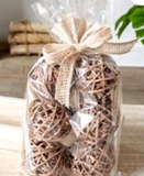 6 Pc Deco Balls In Gift Bag