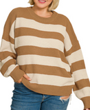 Striped Drop Shoulder Sweater
