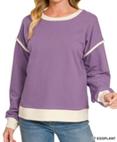 French Terry Drop Shoulder Pullover