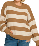 Striped Drop Shoulder Sweater