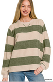 Brushed Striped Hacci Sweater