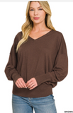 V-neck Wool Blend Sweater