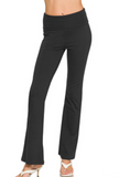 Premium Cotton Fold Over Yoga Flare Pants