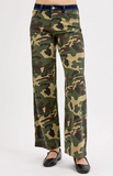Slouchy Wide Straight Pants In Camo