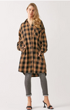 Buffalo Plaid Long Shirt Jacket