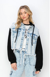 Oversized W/ Hoodie Crop
