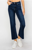 Mid Rise Leg Seam Detailed Ankles Flare Jeans