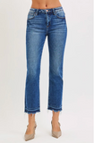 High Rise Crop Straight Jeans