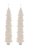 Fia Wick Tree Taper Candle (set Of 2) 9.5h Wax/plastic 4 & 8 Hr Timer 2 Aaa Batteries Not Included