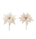 Poinsettia Pick 12h Polyester
