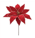 Poinsettia Pick 10h Polyester