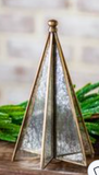 9" Brass Ant. Mirror Christmas Tree
