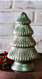 8"h Verdigris Glass Tree