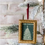 Gold Sq Frame Ornament