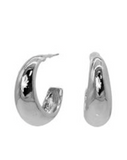 R R Bold Hoop Earring Size:0.4x1.1in