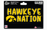 Ncaa Iowa Hawkeyes Sketch Look 4" X 6" Decal | Default - #sts250101s