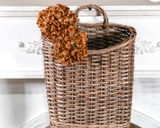 10.25" Grey Willow Hanging Basket