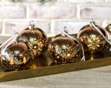 4 Asst Copper  Led Ornaments