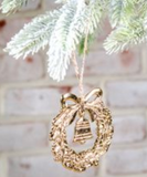 3.5w Gold Wreath Ornament