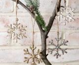 Silver & Gold Snowflake Ornaments