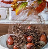 Bag Of Acorns And Pinecones