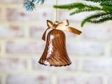 3 Brown Glass Bell Ornament