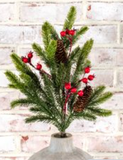 23 Red Berry Spruce Spray