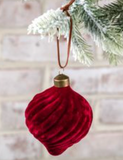 Red Velvet Teardrop Ornament