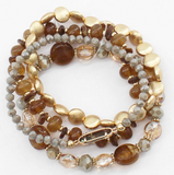 Topaz 4 Multi Gemstone/metal Bead