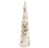 16"pearl Embroid. Cone Topiary