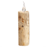 7.09"b/o Wood Faux Candle W/l