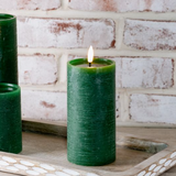 6" Green Led Pillar Candle