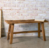 35.5"l Recycled Wood Bench