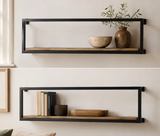 Iron/wood Wall Shelf
