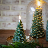 6" Led Green Tree Candle