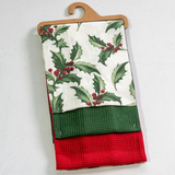 3 Pc Holiday Berry Towel Set