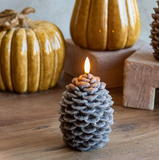 6" Led Pinecone Candle