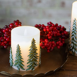 4" Led Forest Candle