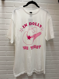 In Dolly We Trust Graphic Tee Non-returnable Short Sleeve "in Dolly We Trust" Cowboy Hat Country/wes