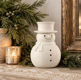 12.6"h White Terracotta Snowman