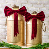 Gold Bells With Red Velvet Bow
