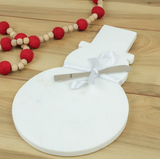 14" Marble Snowman Board W/ Spreader