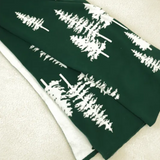 50x60 Grn/wht Pine Tree Throw
